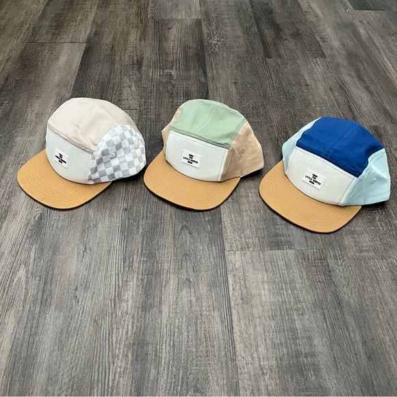 Stylish Kids Cap Set - Beige Green Blue